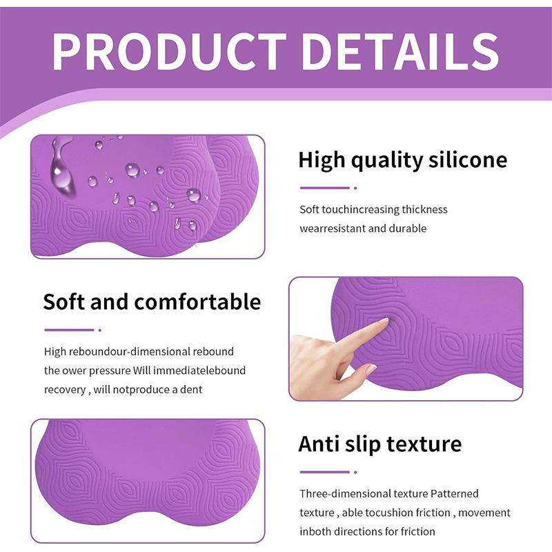 2pcs Yoga Knee Mat Thickened Soft TPE Shock Absorption Support Mat Durable Portable Elbow Cushion Yoga Accessories