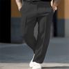 Pantaloni da completo da uomo dritti larghi drappeggiati formali casual da lavoro