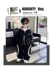 Boys' Two-Piece Spring & Autumn Set: Hooded Jacket & Casual Pants, Stylish Color Block Outfit