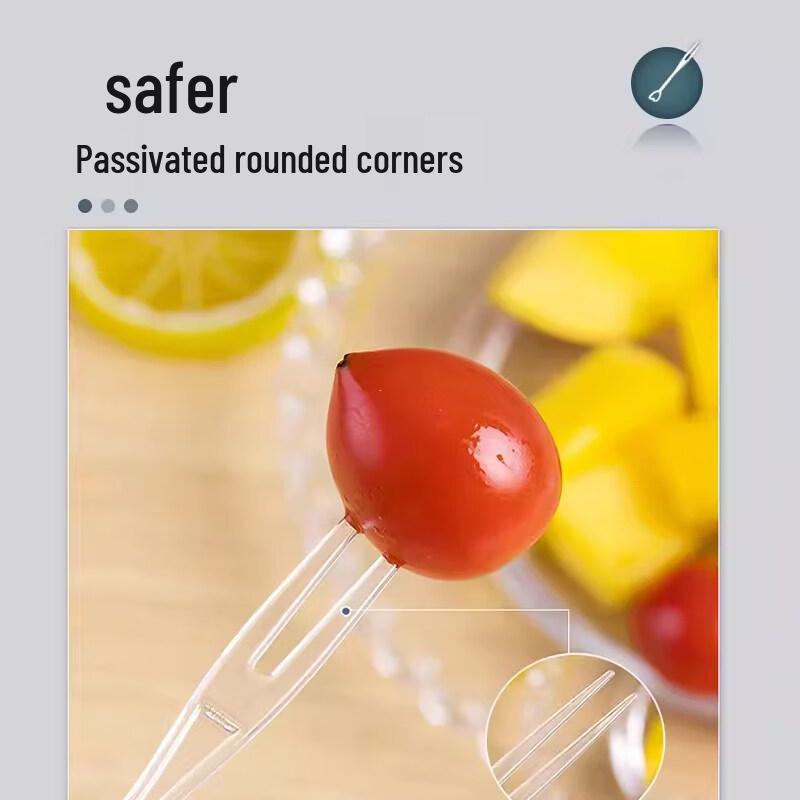 ZISIZ Disposable Plastic Fruit Forks