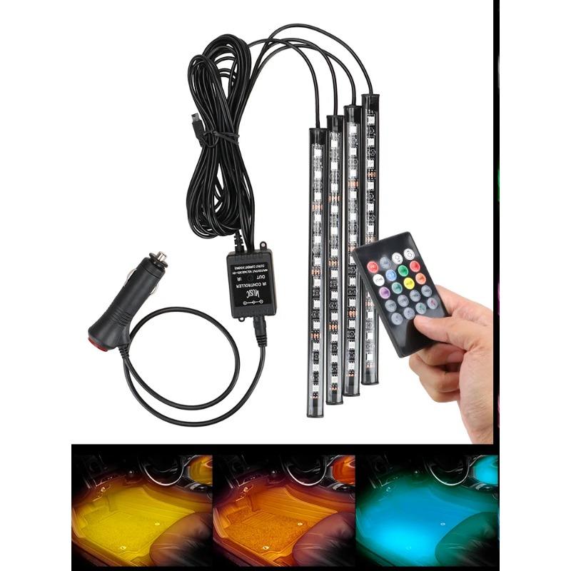 36 LED Car Atmosphere Lamp Automotive Ambient Interior Decorative Lights Remote/Voice Control Decoration Accessories