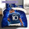 Mbappé Mönster Sängkläder, Täcke Set Påslakan Örngott Hem Födelsedagspresent (1 * påslakan + 2 * örngott, utan kärna)