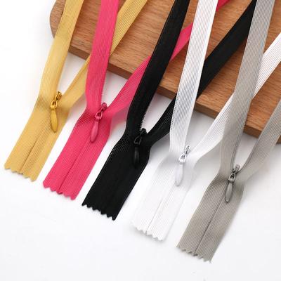 No. 3 Color Invisible Zipper 25Cm Knitted Edge Women'S Clothes Pocket Skirt Zipper Zipper 20 Colors Optional