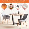 12 Pieces/set of Non-slip Transparent Chair Leg Covers with Felt, Large Round Chair Floor Protection Mats