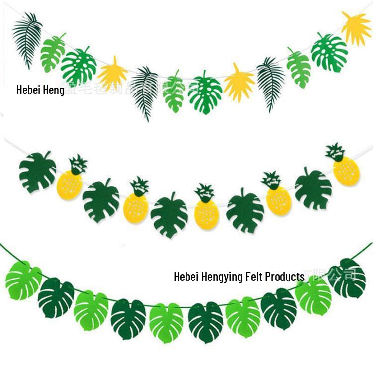 Felt Leaf Garland Party Banner - Birthday & Room Decoration Hanging Ornaments