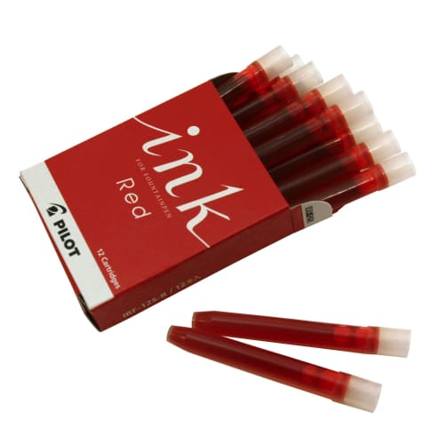 Pilot fountain pen cartridge ink red 12 pieces IRF12SR