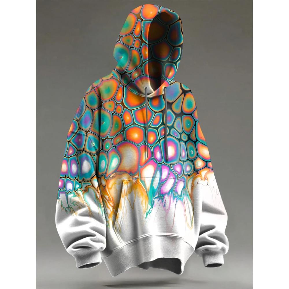Men's Expression Hoodies Sweatshirt Fashion Long Sleeve Crew Neck 3D Print