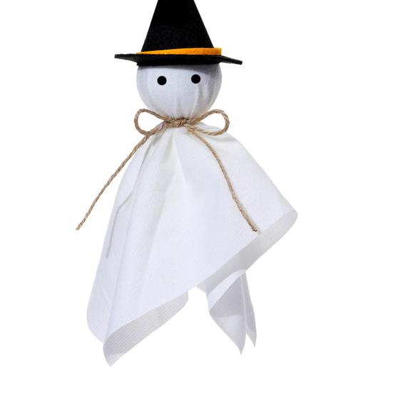 Halloween Ghost Hanging Decoration Small Flying Ghost Tree Ornament Rustic White Cloth Ghost for Haunted House Yard Tree Decor