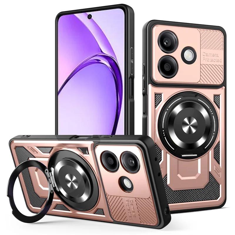 Armor Shockproof Case For OPPO A5 Pro 5G Protective Cover Ring Stand Holder Fundas Coque Capa