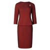 Elegant Wine Red Top & Skirt Set - Autumn 2023 Collection for Mother-in-law