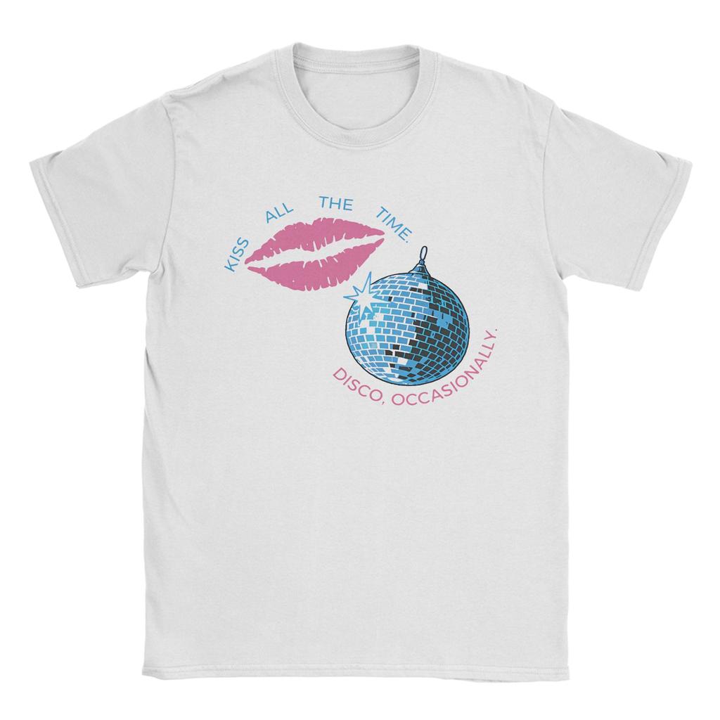 Unisex Unisex Harrys Kiss All The Time Album T Shirts Styles Pure Cotton Tops Vintage Short Sleeve Crewneck Tees Plus Size Tshirt