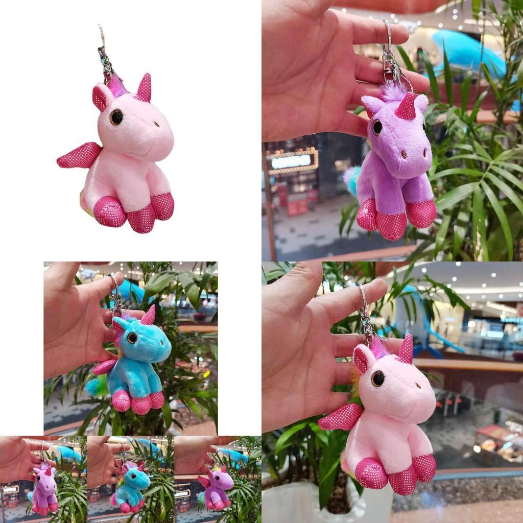Creative Cartoon Unicorn Plush Keyring Cute Doll Backpack Pendant For Children