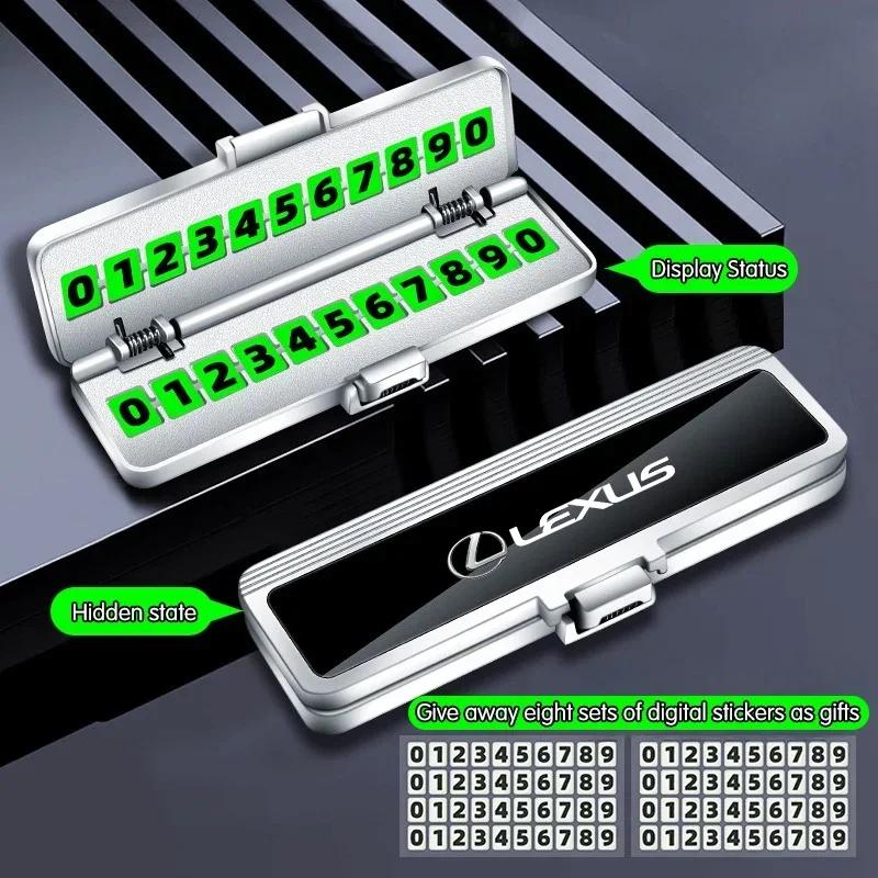 

Car Metal Alloy Temporary Parking Card For Lexus F SPORT ES RX NX LS UX LM LX GX LC RZ IS CT GS RC HS SC TX LBX IS300 RX3