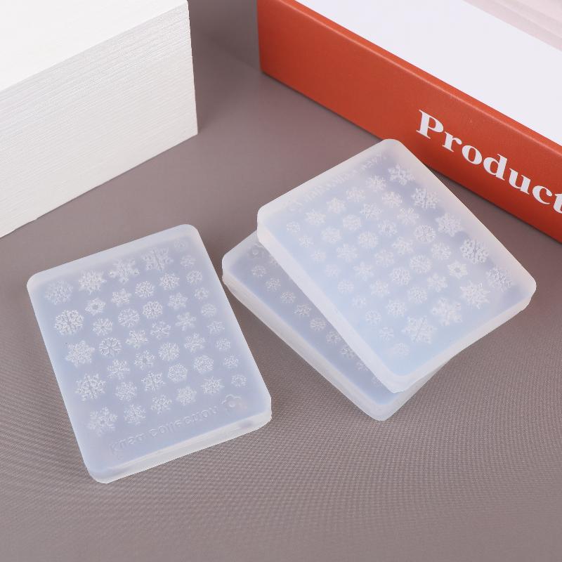 1/3 Pcs Christmas Snowflake Silicone Nail Mold Nail Decorations Diy Design Silicone Manicure Mold Nail Art