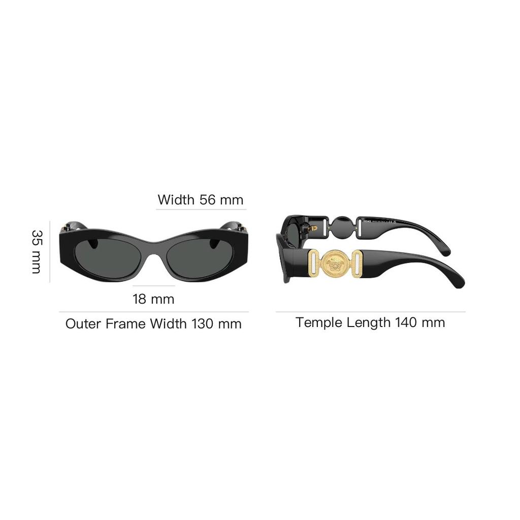 Versace Logo Cat Eye Sunglasses Women Sunglasses Black O4480U-OGB18751_ONUL