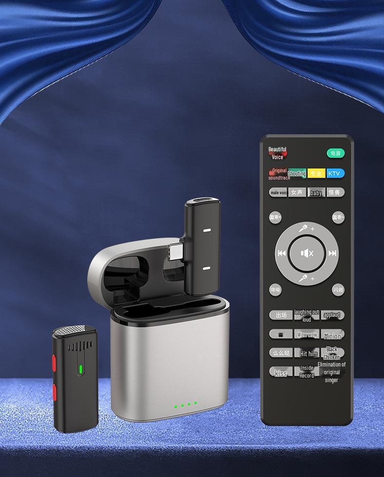 

K10 Wireless Lavalier Microphone with Charging Case for Live Streaming and Audio Recording