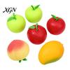 Hand Therapy Ball 6Pcs Fruit Squeeze Toys for Stress Relief Soft TPR Satisfying Fidget Palm Kneading Toy Sensory Cute Colorful Kids Teens Adults