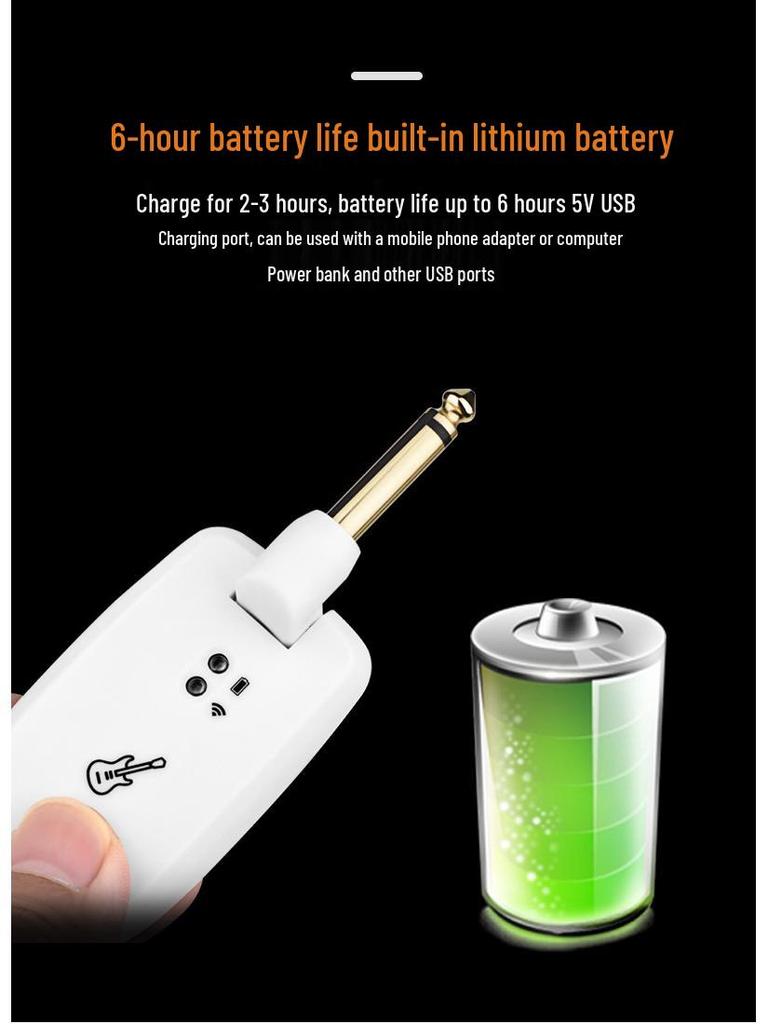 Wireless Electric Guitar Transmitter & Receiver Audio System