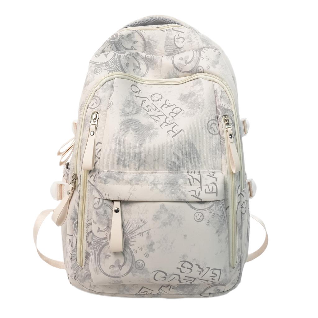 Schoolbag high-value cartoon printed backpack women's 1011 new large-capacity student men's schoolbag lightweight travel computer bag