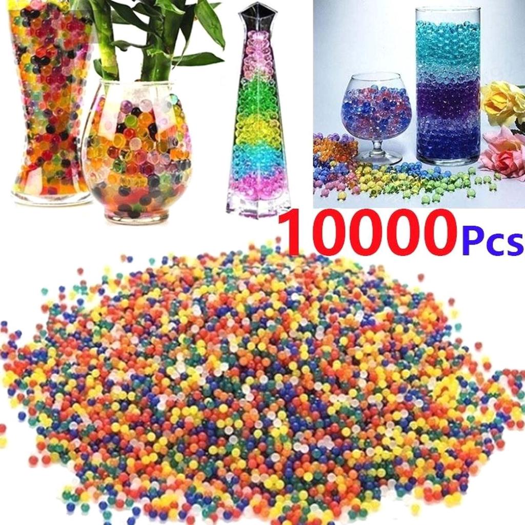 Buy 10000Pcs/Bag Pearl Shaped Crystal Water Beads Bomb Color Elastic Water Absorption Bead Gel