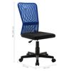 VidaXL Swivel Office Chair Desk Chair Seat Sport Chair Home 360 Degree Swivel Black and Blue 289511