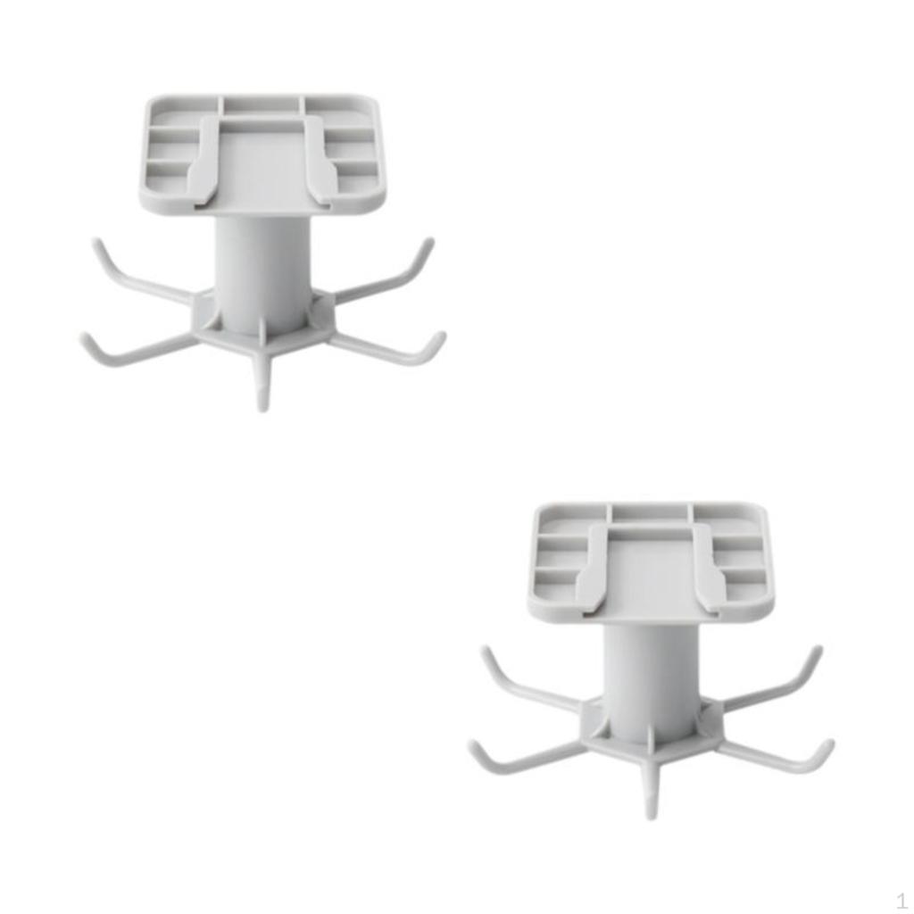 Rotating Wall Hook, NoDrill Kitchen Organizer, Multifunctional Storage Rack Gray 3