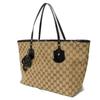 Used 9539 Jolly Tote 211971 7924 Patent Enamel Black GG Canvas Beige Unisex from Japan AUTHENTIC