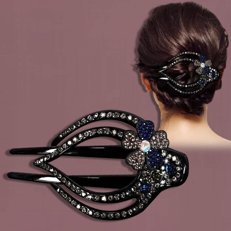 Luxury Korean Rhinestone Hair Claw Clip for Updos