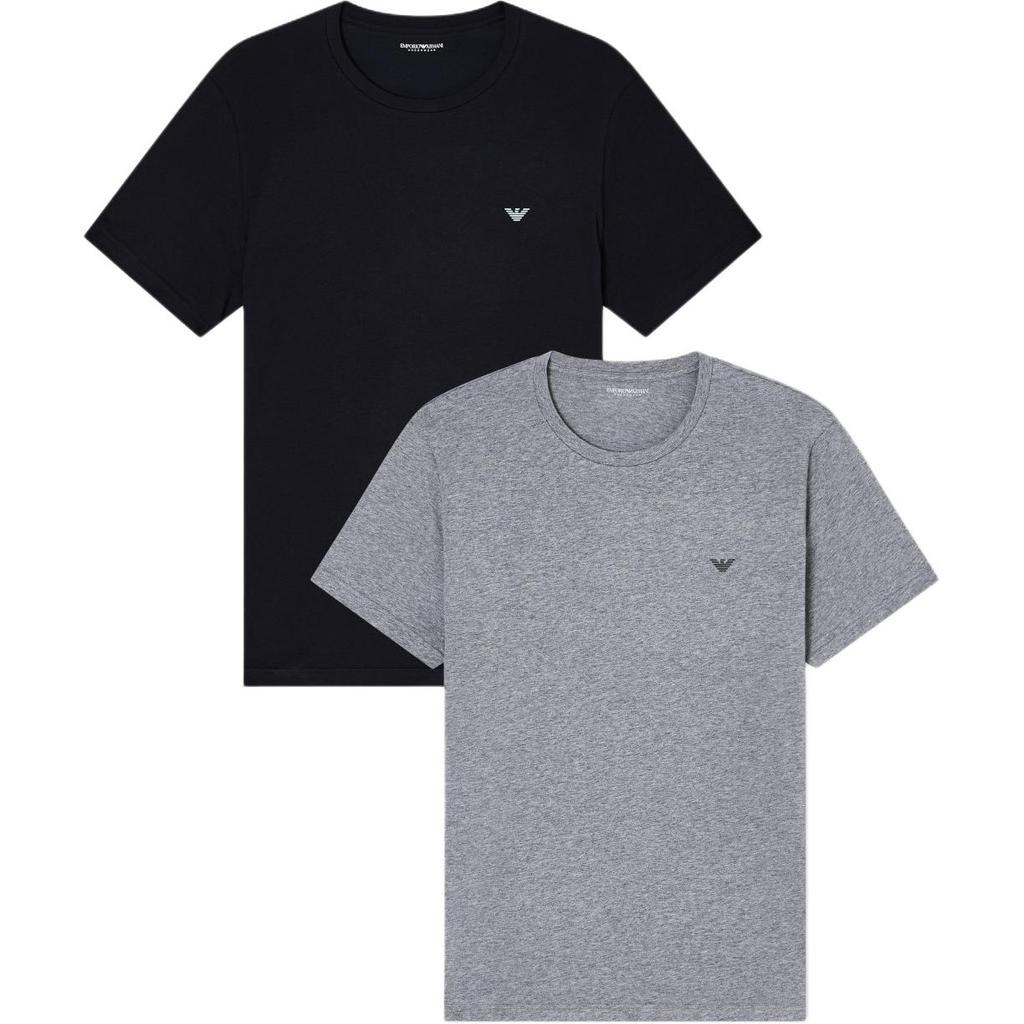 Emporio Armani Crew Neck Short Sleeve Sports T-Shirt Two Pack Men Tops EM000391-AF10776-MC028