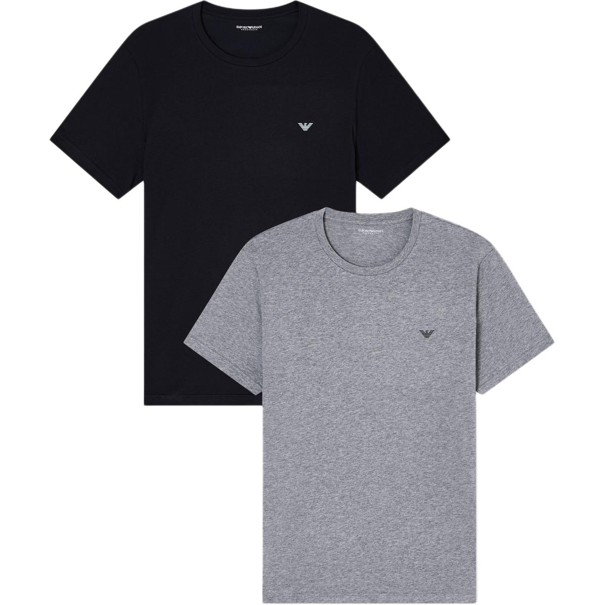 

Emporio Armani Crew Neck Short Sleeve Sports T-Shirt Two Pack Men tops EM000391-AF10776-MC028 M