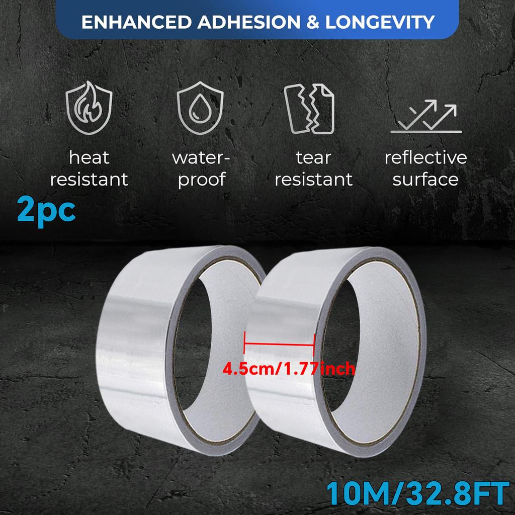 Self Adhesive Aluminum Foil Tape Waterproof Oil Proof and Mold Resistant for Kitchen Bathroom Countertop and Pipe Sealing