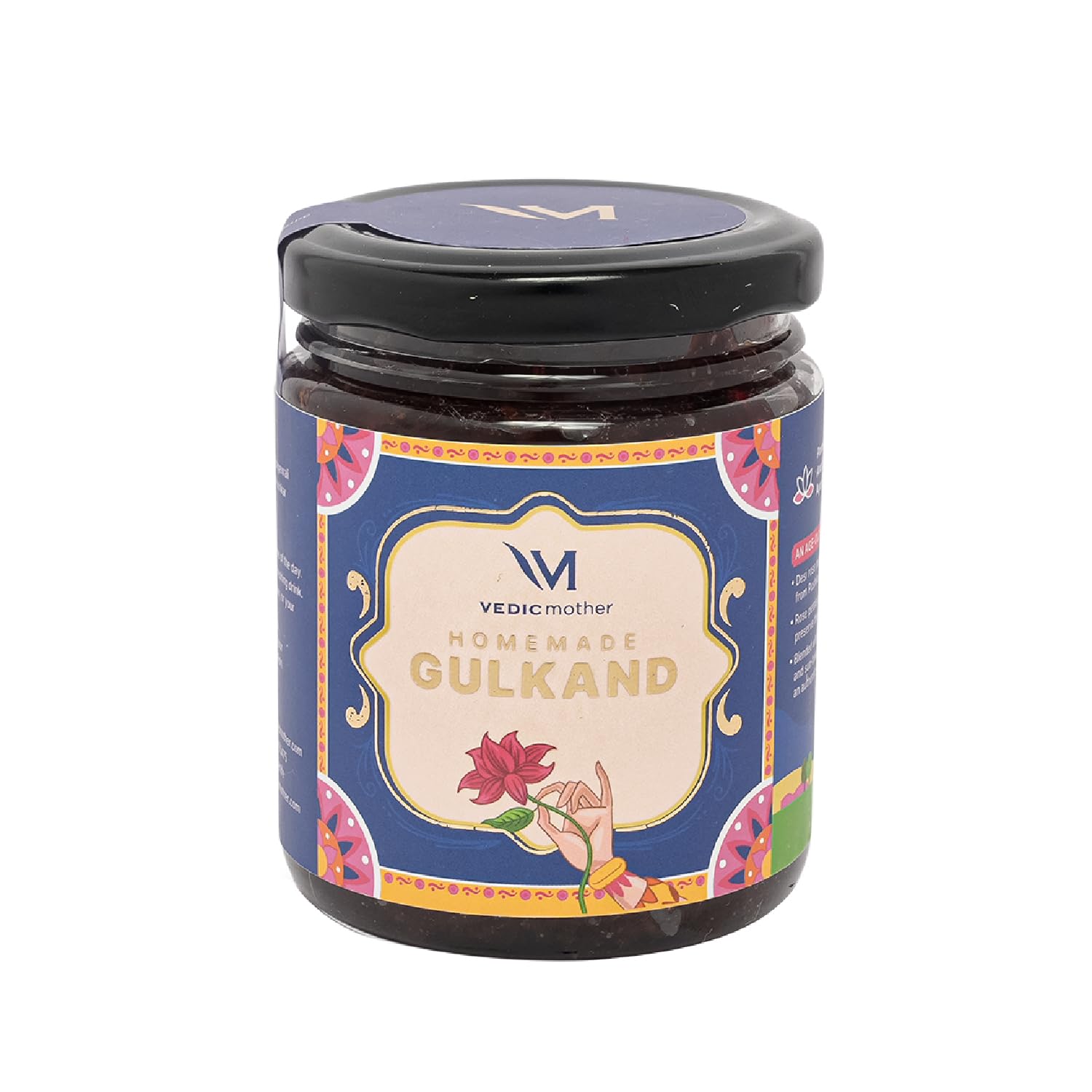 

Vedic Mother Sun-Cooked Gulkand 250gm (Pack of 1) | With Damask Rose Petals & Rose Petal Jam | No Refined Sugar | Handmade Blend of Natural Ingre