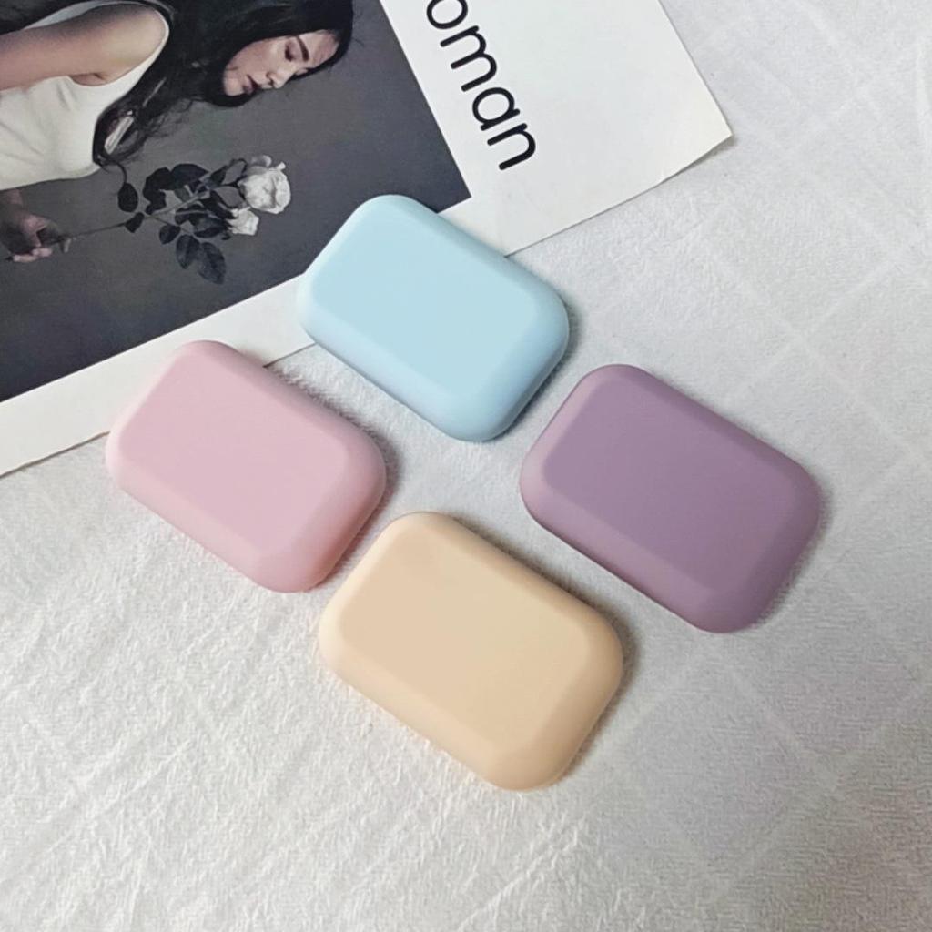 Frosted Macaron Color Contact Lens Double Case