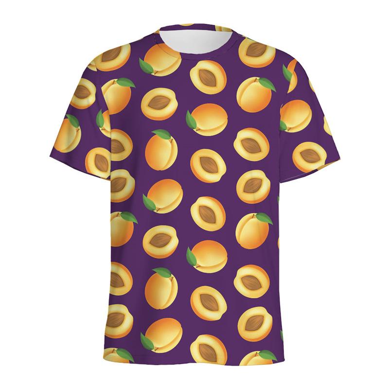 

Летние футболки с 3D-принтом фруктов, с графикой апельсина, с круглым вырезом, с коротким рукавом, мужские и женские футболки унисекс 6XL