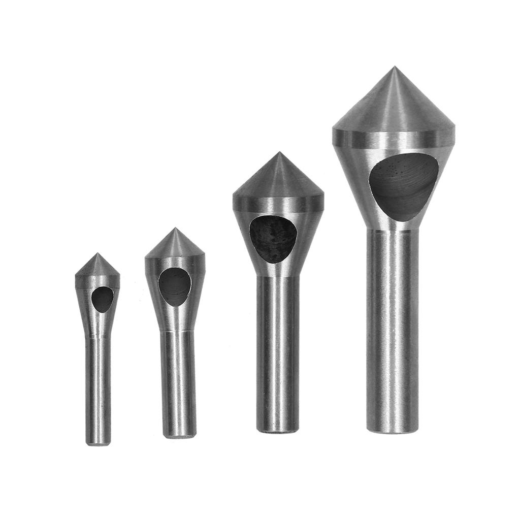 4Pcs Countersink Deburring Drill Bit High Speed Steel 4241 Chamfering Tool Oblique Hole