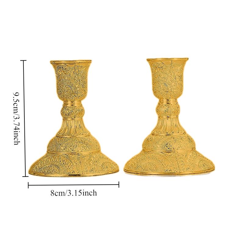 Retro Candlestick European Classical Relief Sculpture Luxury Candle Holder Home Decor Wedding Dinning Table Banquet Ornaments