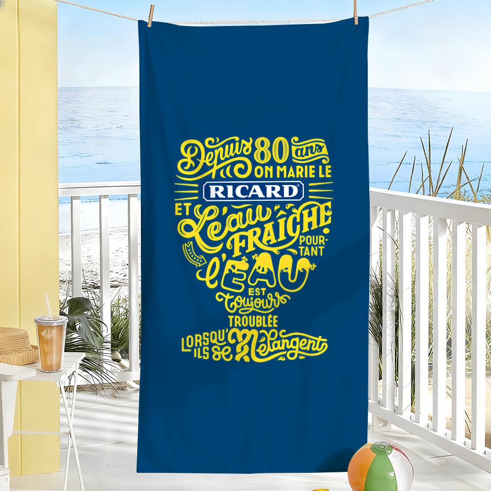 Fashion Towel Soft Pool Gift For Travel Gym Shower Camping Quick Dry Sports R-RicardS Logo Large Beach Towels