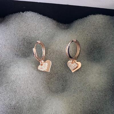 Boucles d'oreilles Double amour, nouvelle mode printemps et été, boucles d'oreilles de luxe légères, cadeau coréen pour petite amie