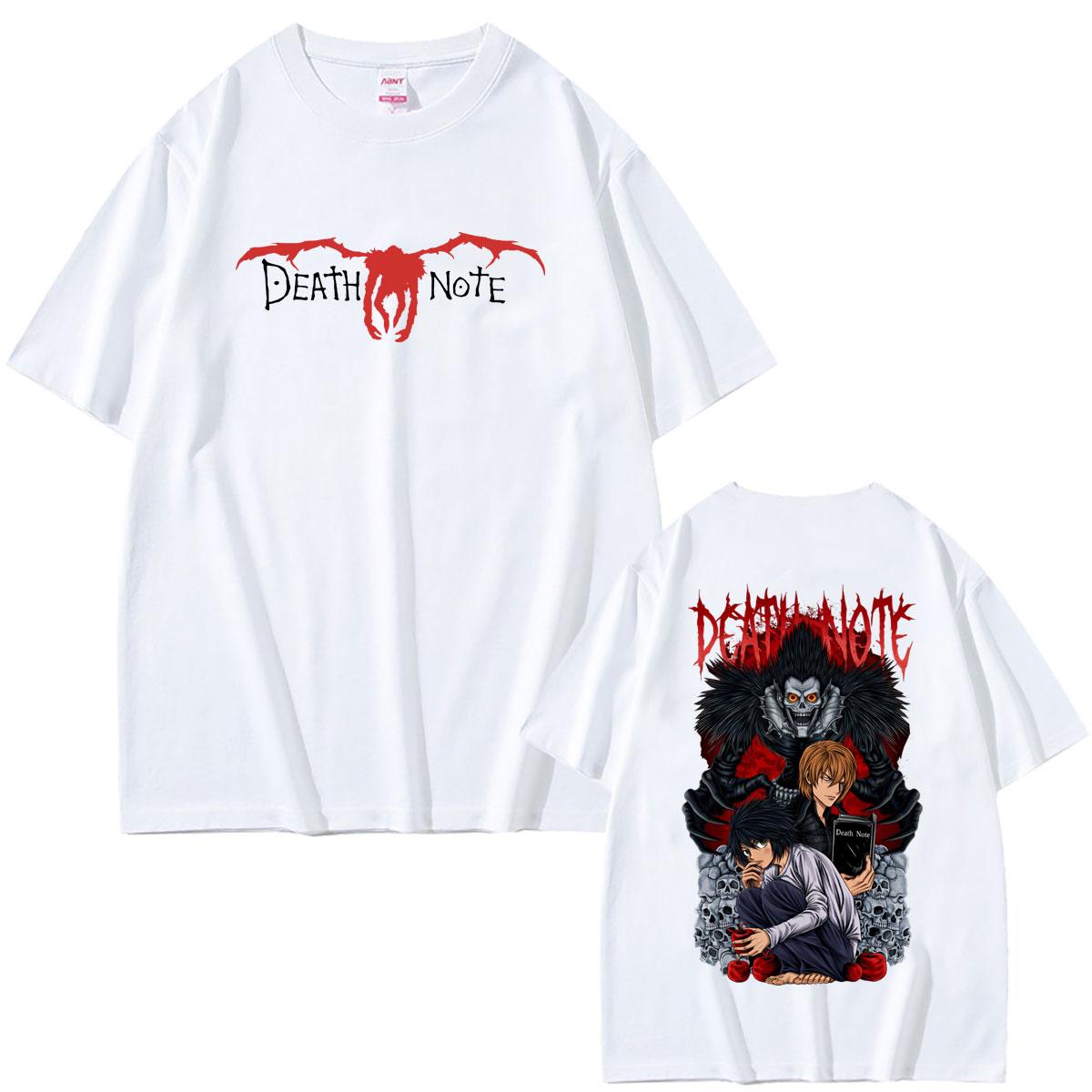 Anime Death Note Ryuk Light Yagami L Lawliet Graphic T-shirt Men Women Y2k Vintage Oversized T Shirt 90s Manga Harajuku T-shirts 4XL