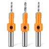 1Set Carbon Steel Woodworking Tool Kit - Countersink Router Bits & Screw Extractors for Wood Milling