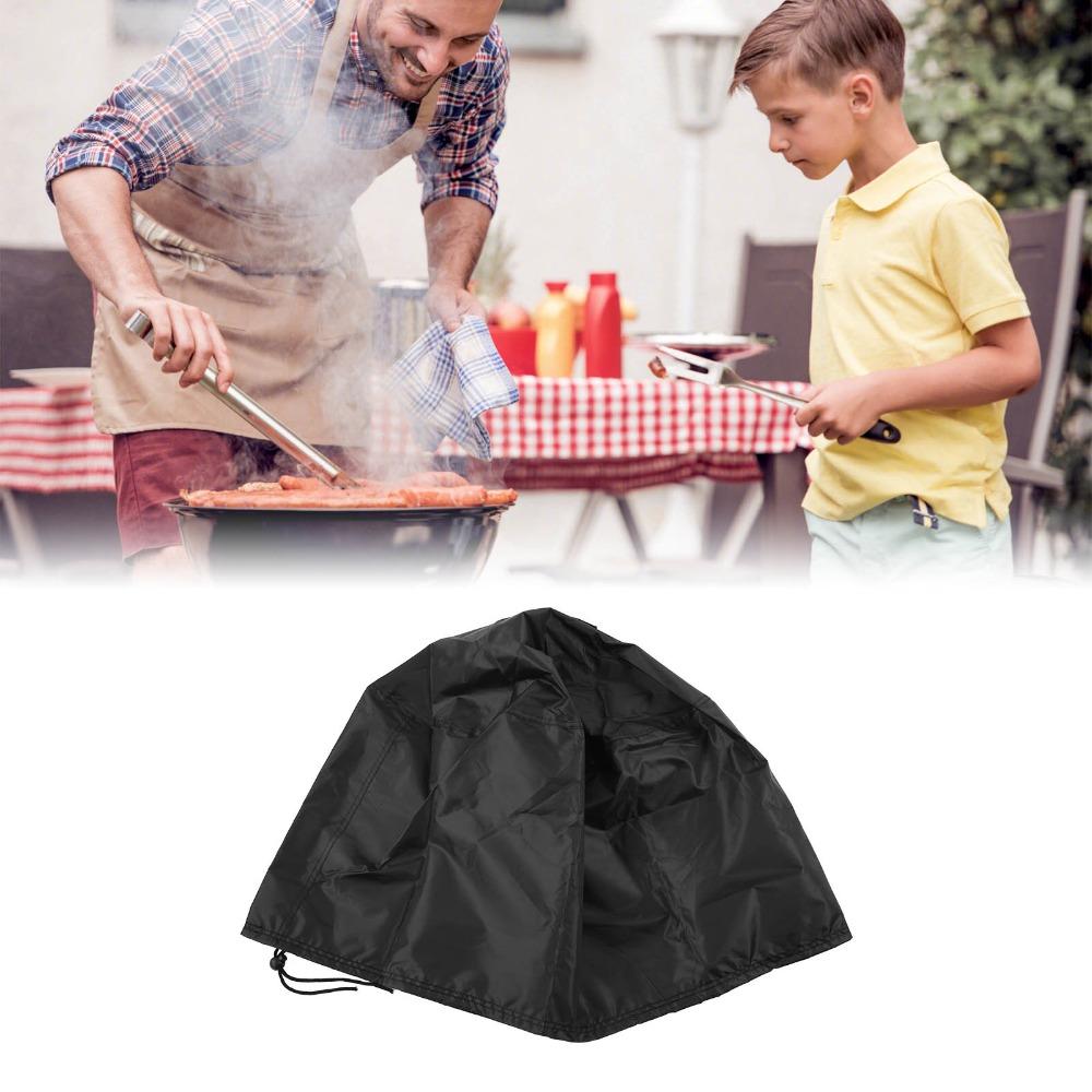 Rainproof Barbecue Round Cover Dustproof Waterproof BBQ Cover Electric Grill Cover Outdoor Use