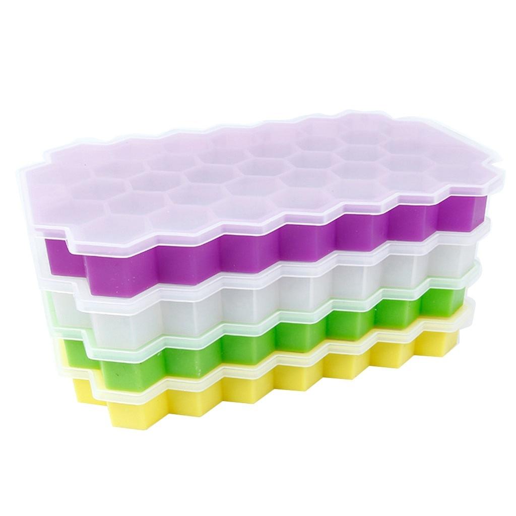 37 Grid Silicone Ice Maker Home Kitchen Ice Cube Tray Summer Honeycomb Shape Mold