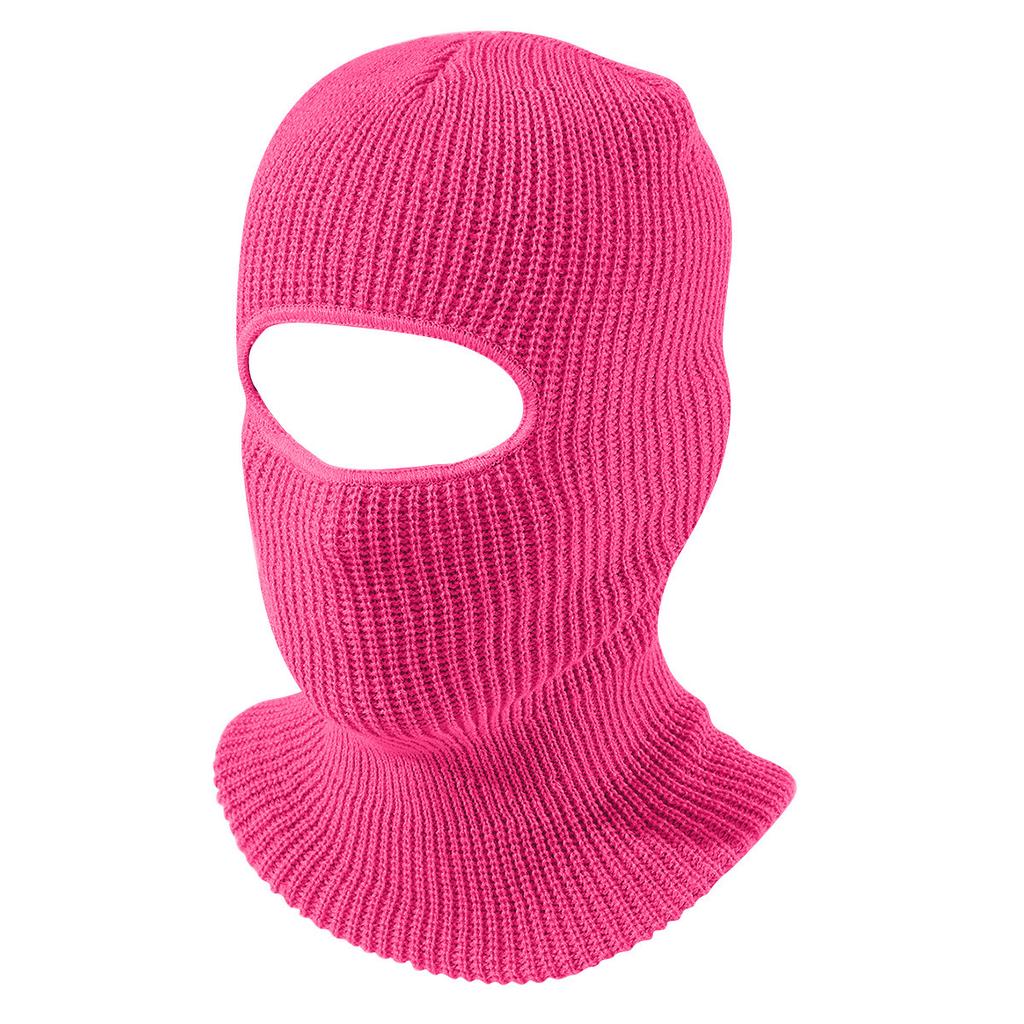 1-Hole Ski Mask Knitted Face Cover Adult Winter Balaclava Full Face Mask For Winter Outdoor Sports