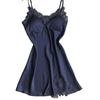 Black Lace Padded Camisole Nightgown - Sexy Hollowed-Out Sleepwear for Summer Nights