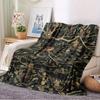 Black Family Tree Print Flannel Fleece Blanket  Soft Warm Cozy Digital Printed Throw Blanket for Bed  Sofa
