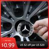 Car Sticker 4 Pieces 56MM Car Wheel Center Covers Stickers Hub Caps Sticker For MERCEDES BENZ AMG A180 A200 A260 C117 CLA180 CLA