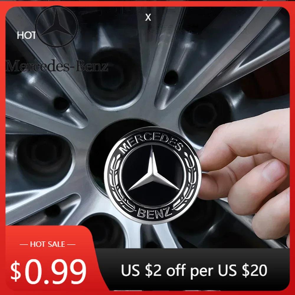 Car Sticker 4 Pieces 56MM Car Wheel Center Covers Stickers Hub Caps Sticker For MERCEDES BENZ AMG A180 A200 A260 C117 CLA180 CLA