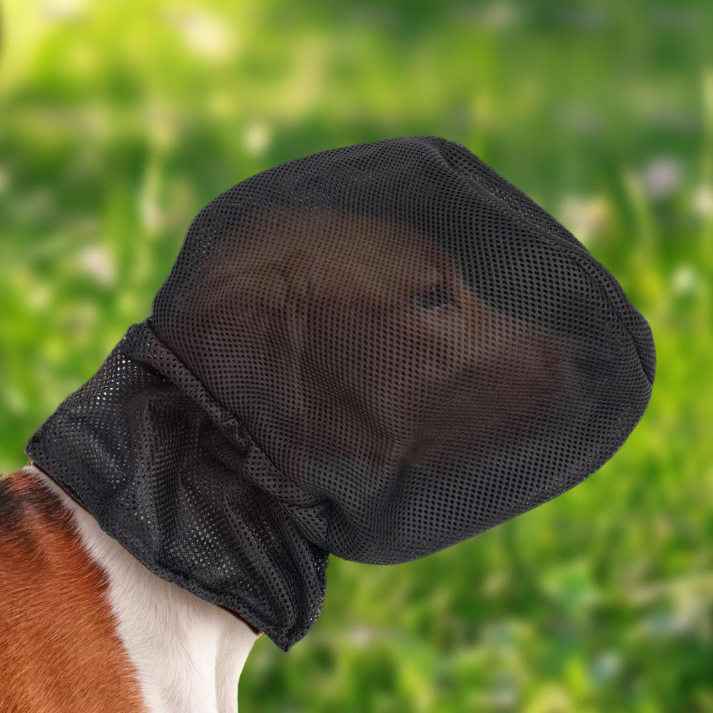 Soft Breathable Mesh Dog Face Cover Face Mask Coverage Prevents Irritation During Hiking Camping With Adjustable Design