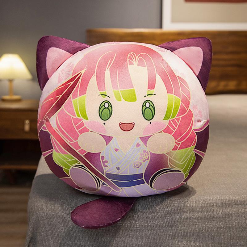 Demon Slayer Plush Pillow & Keychain Set: Tanjiro, Nezuko, Zenitsu, Shinobu, Inosuke