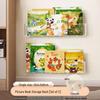 Wall-Mounted Children's Transparent Bookshelf: Punch-Free Storage Rack for Books